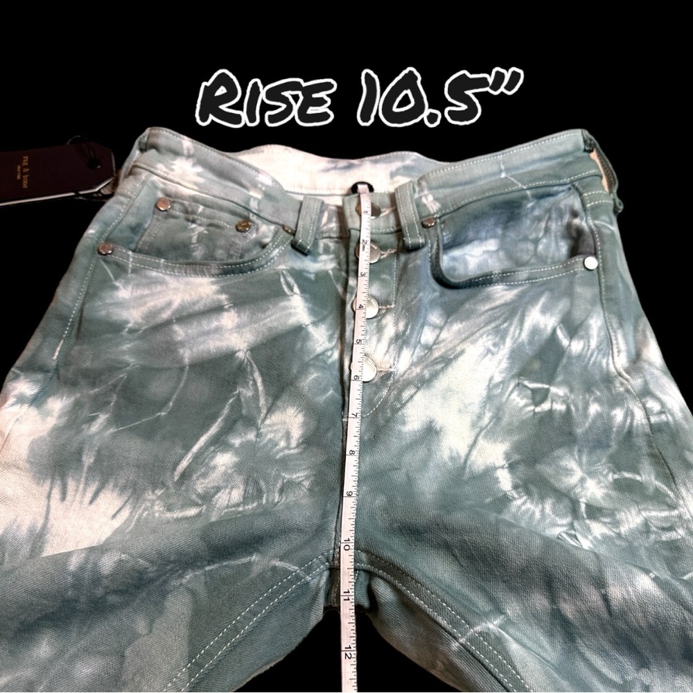 🎉HP!🎉 Orig. NWT White High Rise Ankle Skinny now in Sage design. Size 26 - Picture 7 of 12